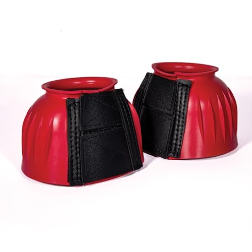 Professional's Choice Easy On Rubber Bell Boots | Sold in Pairs - color: Red, size: X-Large