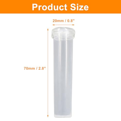 Plastic Stem Water Tubes, Clear+Green, 50Pcs, 2.8 Inches - color: Clear + Grren