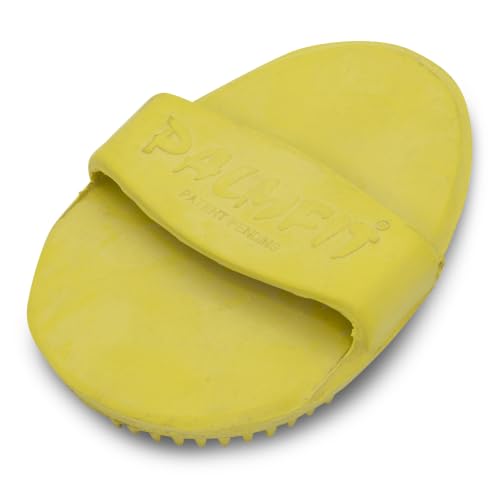 Grewal Equestrian Palm Fit Curry Comb (Yellow) - color: Yellow