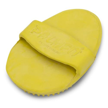 Grewal Equestrian Palm Fit Curry Comb (Yellow) - color: Yellow