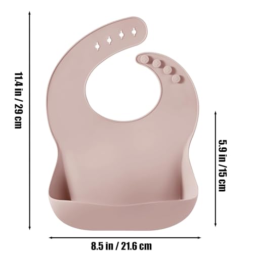PandaEar 6-in-1 Stainless Steel Baby Feeding Set | Divided Suction Plate, Bowl, Sippy Cup with Straw, Bib, Spoon & Fork | BPA-Free Toddler Feeding Essentials for Self-Feeding (Pink) - color: Pink