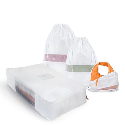 Hayden Hill Luxury Organic Cotton Sweater Bag and 3 Dust Bags - 18" Garment Bag and Dust Bags For Handbags - Certified Carbon Neutral