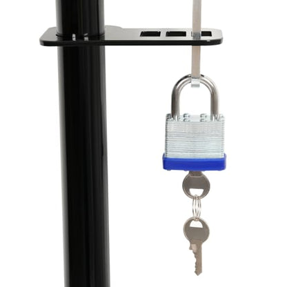 ECOTRIC 4 Place Trimmer Rack Holders for Landscape Truck Trailer Enclosed - color: 4 Locking Positions