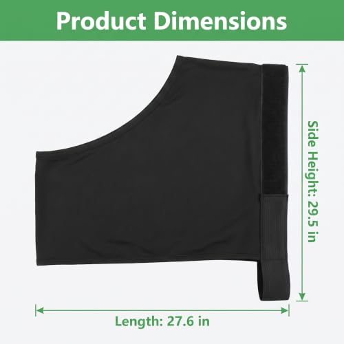 Horse Shoulder Guard Anti Rub Bib Shoulder Protector, One Size Black | Stretch Breathable, Equine Wither Saver, For Training Travel, Under Blanket