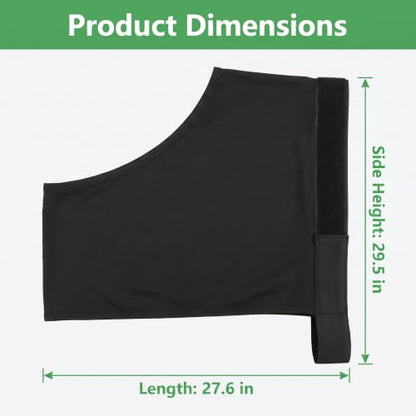 Horse Shoulder Guard Anti Rub Bib Shoulder Protector, One Size Black | Stretch Breathable, Equine Wither Saver, For Training Travel, Under Blanket