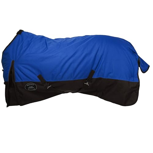 Showman Waterproof & Breathable 1200 Denier Turnout Horse Blanket - color: Blue, size: 68"