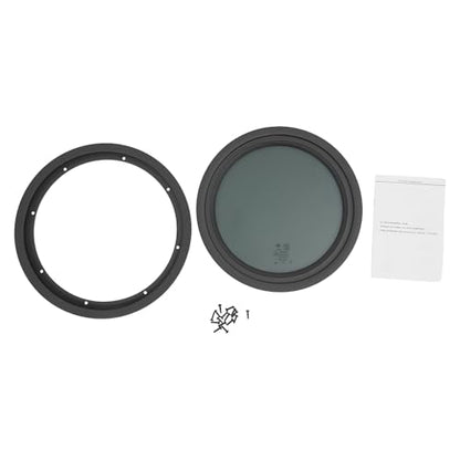 Round Fixed RV Window 12" Round Tinted RV Window, Round RV Windows for Camper, Caravan, Motorhome, Fits 0.12-0.24 In and 2.13 In Wall Thickness