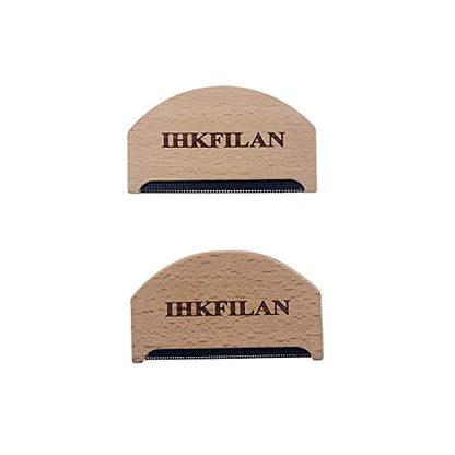 2pcs Wood Sweater Comb Cashmere Wool Comb De-Pilling Knitwear Lint Removers for Clothing Care