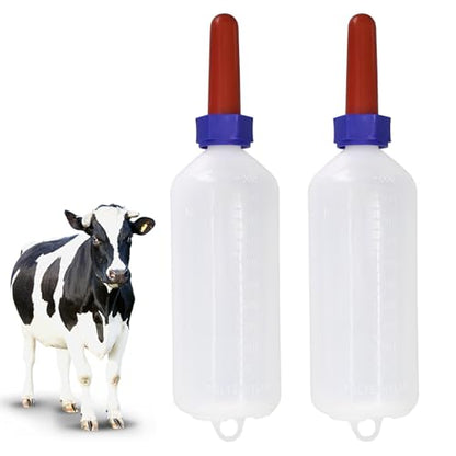 2 Pack Calf Nursing Bottle 1000ml, Livestock Feeding Bottle for Orphaned - size: 1000ml