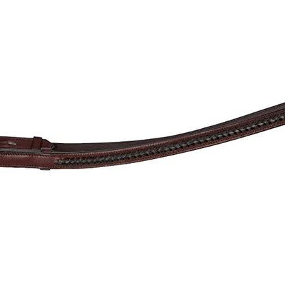 Schneiders Pinnacle Raised Braided Hunter Bridle | Includes Matching Laced Reins for Horses | Handcrafted English Tradition | Chestnut Raised Braiding - color: Chestnut