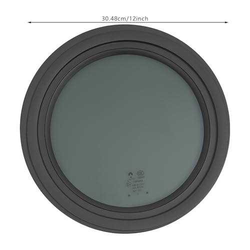 Round Fixed RV Window 12" Round Tinted RV Window, Round RV Windows for Camper, Caravan, Motorhome, Fits 0.12-0.24 In and 2.13 In Wall Thickness