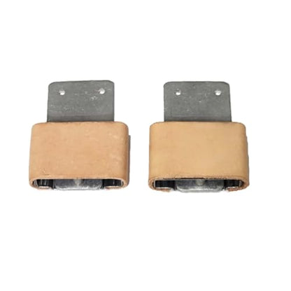 2 1/2" Leather Wrapped Stainless Steel Blevins Buckles Set Vertical Post Western Saddle
