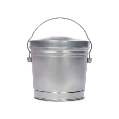6-Gallon Galvanized Steel Storage Can with Locking Lid，Resistant Storage Can for Home & Garden