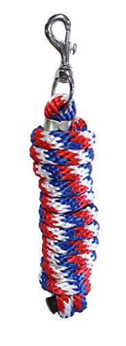 Horse Padded Adjustable Patriotic Red White Blue Nylon Halter Lead Rope 606177