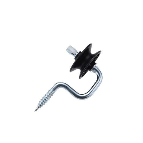 Electric Fence Wood Post Screw-in Corner Insulators Bracket, Black，10pcs - style: B010-10pcs