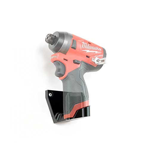 Spartan Mounts Wall Hook for Milwaukee M12 Tools Left - 12 Volt Power Tool Holder, High Strength Low Profile Bracket, Convenient Easy Access Garage Organization - style: Left