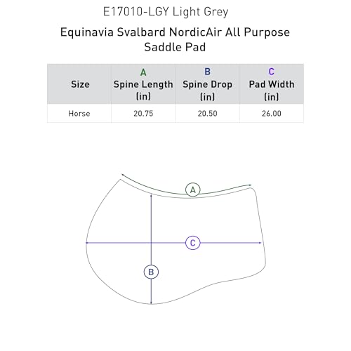 Equinavia Svalbard NordicAir Tech Horse Saddle Pad, Equestrian Saddle Pads - color: Light Grey