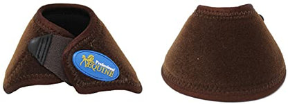 No Turn Quick Wrap Neoprene Horse Bell Boots Brown 41DBE