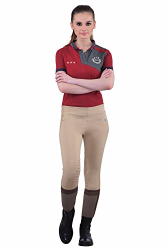 TuffRider Women's Ventilated Schooling Tights - color: Safari/Safari, size: Medium