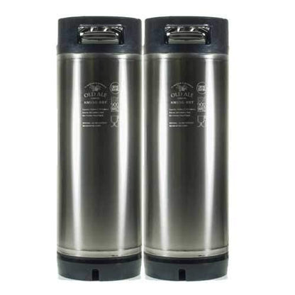 The Homebrew Shop 5 Gallon Home Brew Keg - New Ball Lock - Stainless Steel Product Tank - 2 Pack, Silver, 5 Gal