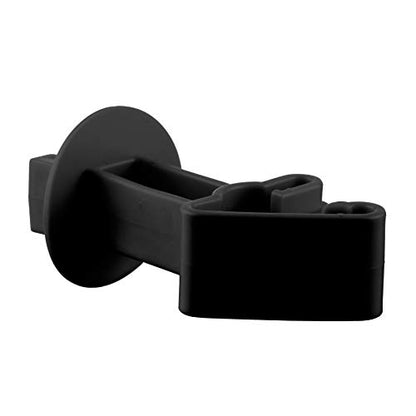 25-Pack Electric Fence T-Post Insulators, Snap-On Extended - color: Black