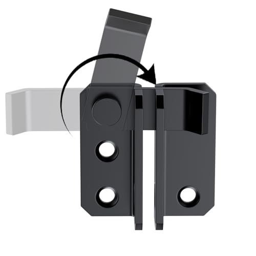 Left Door Flip Latch Gate Latches Safety Door Lock Catch Slide Bolt Latch for Barn Cabinet Pet Cage Garden Wood Fence Garage Window Sliding Door Heavy Stainless Steel Gate Hardware Locks(Black-L) - color: Black-Large-Left