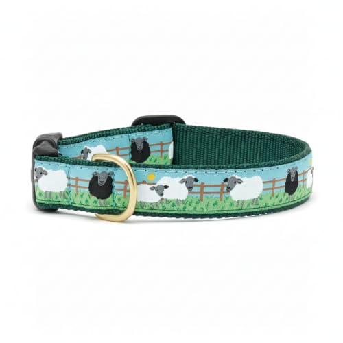 Up Country Counting Sheep Dog Collar, 5/8” Width, Small (9 to 15 inches) 5/8 inch Narrow Width - size: 5/8” Width, Small (9 to 15 inches)