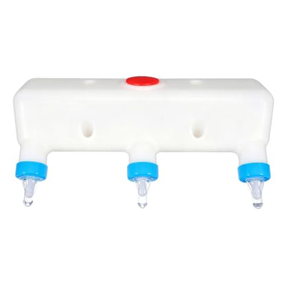 Goat Bottle Feeder 3-Nipple 3L,Leakproof Double-Layer Nipples Hanging Milk Feeder for Lambs Piglets Puppies Kittens Calves,Includes 3 Replacement Pacifiers and 4 Cable Ties,Dishwasher Safe