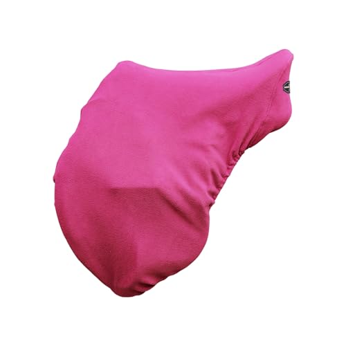 Harrison Howard Fleece Saddle Cover for GP/Close Contact Saddles, Dust Protection, Machine Washable, Elastic Fit - Magenta - color: Magenta, size: GP/CC-One Size