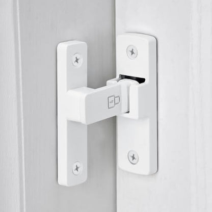 White 90 Degree Zinc Alloy Barn Door Latch, Flip Gate Lock - color: White_90 Degree