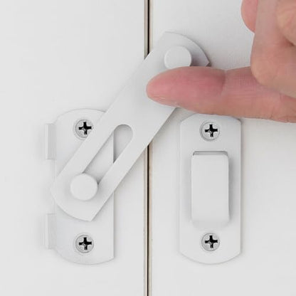 Matte White Stainless Steel Barn Door Latch Bi-fold Door Lock_S - color: Small Matte White
