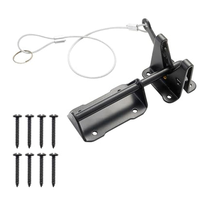 Gravity Gate Latch, Self-Locking Fence Latch, Black - size: Gravity