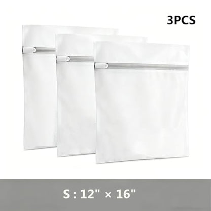 3Pcs Mesh Laundry Bags with Sturdy Zipper,washing Bags for Washing Delicates,Protect Clothes in Washing Machine for Home, College & Dorm(3 Small) - size: Small