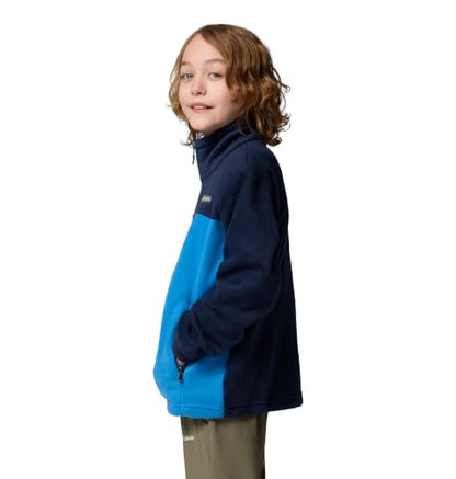 Columbia Youth Steens Mountain II Fleece Jacket - color: Bright Indigo/Collegiate Navy, size: 6-12 Months