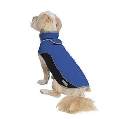 Jacket for All Dogs, Fleece-Lined, Waterproof Doggie Vest, Reflective Pet Parka (6800) (X-Small, Blue and Black) - color: Blue/Black, size: X-Small