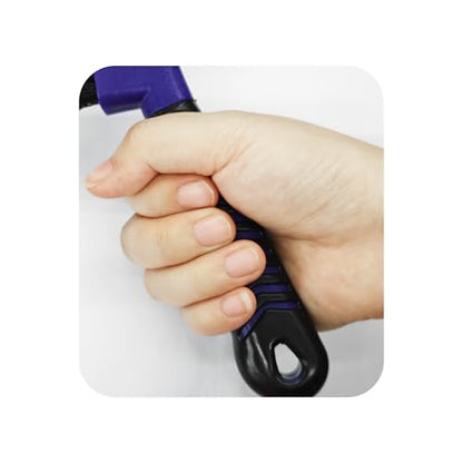 Purple Horse Hoof Pick Brush, Soft Grip Handle with Stiff Bristles for Effective Hoof Cleaning Portable Grooming Tool - color: Purple