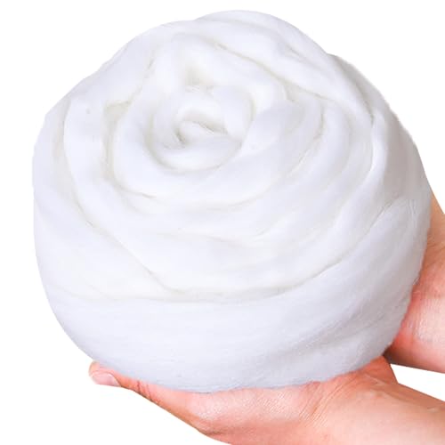 3.53oz Needle Felting Wool, 100% Pure Long-Fiber Wool top roving. Perfect for DIY Embroidery, Spinning, Wet Felting and Weaving Crafts, Also Suitable for Making Large-Scale Artworks - color: 84, style: Black white tones