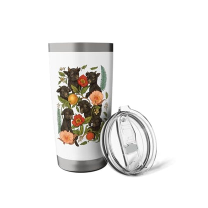 cute baby coat flower Stainless Steel Insulated Tumbler - color: White