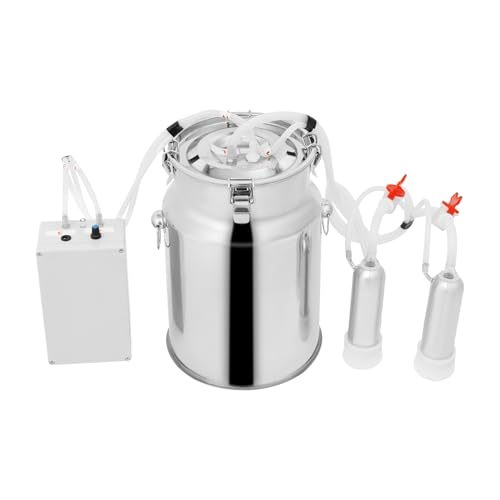 Miking Machine, 2in1 Electric Automatic Pulsation Vacuum Milker, 3/5/10/14l Portable Milker for Cows and Sheep (10 L) - size: 10 L