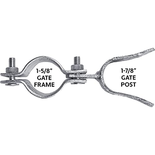 1-5/8" x 1-7/8" Chain Link Fence Gate Fork Latch - Fence Gate Latch - Galvanized Fence Gate Latch with Hole for Padlock - size: 1-5/8" X 1-7/8"