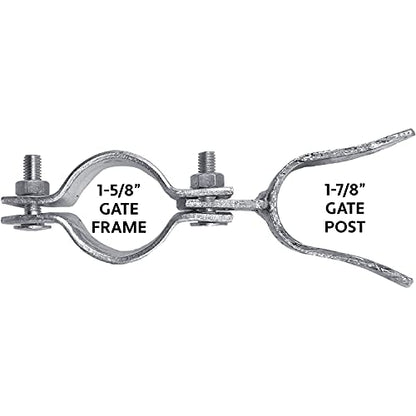 1-5/8" x 1-7/8" Chain Link Fence Gate Fork Latch - Fence Gate Latch - Galvanized Fence Gate Latch with Hole for Padlock - size: 1-5/8" X 1-7/8"