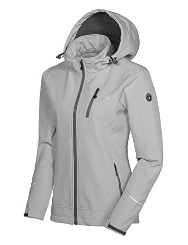 Little Donkey Andy Women’s Softshell Jackets Ski Snowboarding Jackets - color: Light Gray Heather, size: Medium