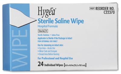 Hygea C22370 Sterile Saline Wipe, 6" x 4", 24/bx | 24/bx