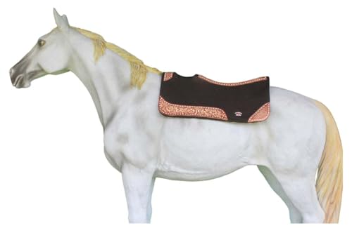 CHALLENGER 32x30 Horse Saddle PAD Western Contoured Wool Felt Moisture Wicking Brown 39209 - color: Brown, size: 32" Spine x 15" Drop