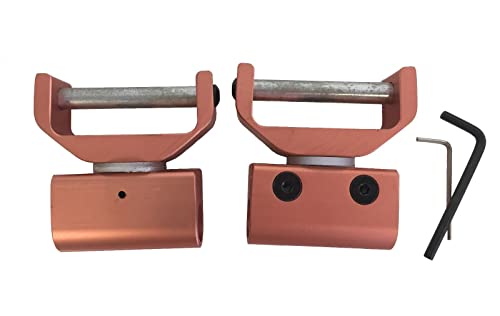 AJ Tack Aluminum Swivel and Lock Stirrup Turner - color: Copper Brown, size: 3"