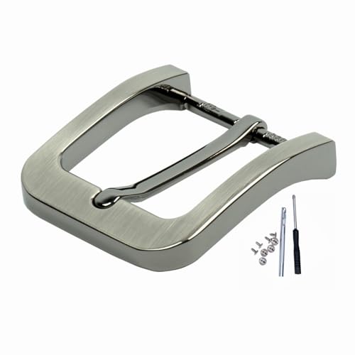 1.5"(38mm-40mm) Belt Buckle Men Replacement Buckle Heavy Duty - color: Gun Black Brushed