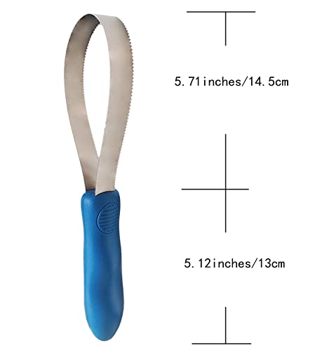 Stainless Steel Horse Curry Comb Horse Brushes for Grooming Curry Comb for Dogs Dual-Sided Shedding Blade Tool for Dogs 1 Pack Blue One Roll