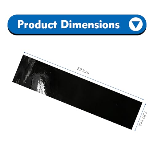 Car Windshield Tint Strip, 7.87" x 59" Glossy Black Windshield Banner Sticker, Anti-Glare Sunproof Exterior Windscreen Protective Film, Cuttable to Fit Most Vehicles (Black #C) - color: Black #C