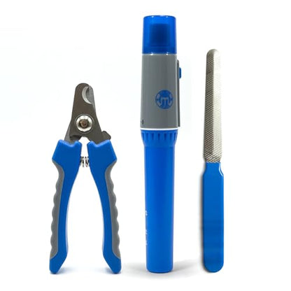 BPG Pet Grooming Tools for Dogs & Cats- 3 Piece Dog Grooming Kit, Pet Nail Care Kit, Nail Grinder, Clippers and File- Precision Trimming Perfect At Home Grooming Set - color: Nail Grinder/ Nail Clipper/ Nail File