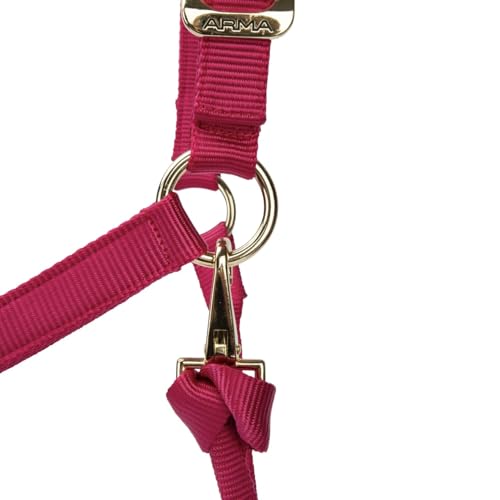 Shires ARMA Adjustable Nylon Halter - color: Raspberry, size: Cob